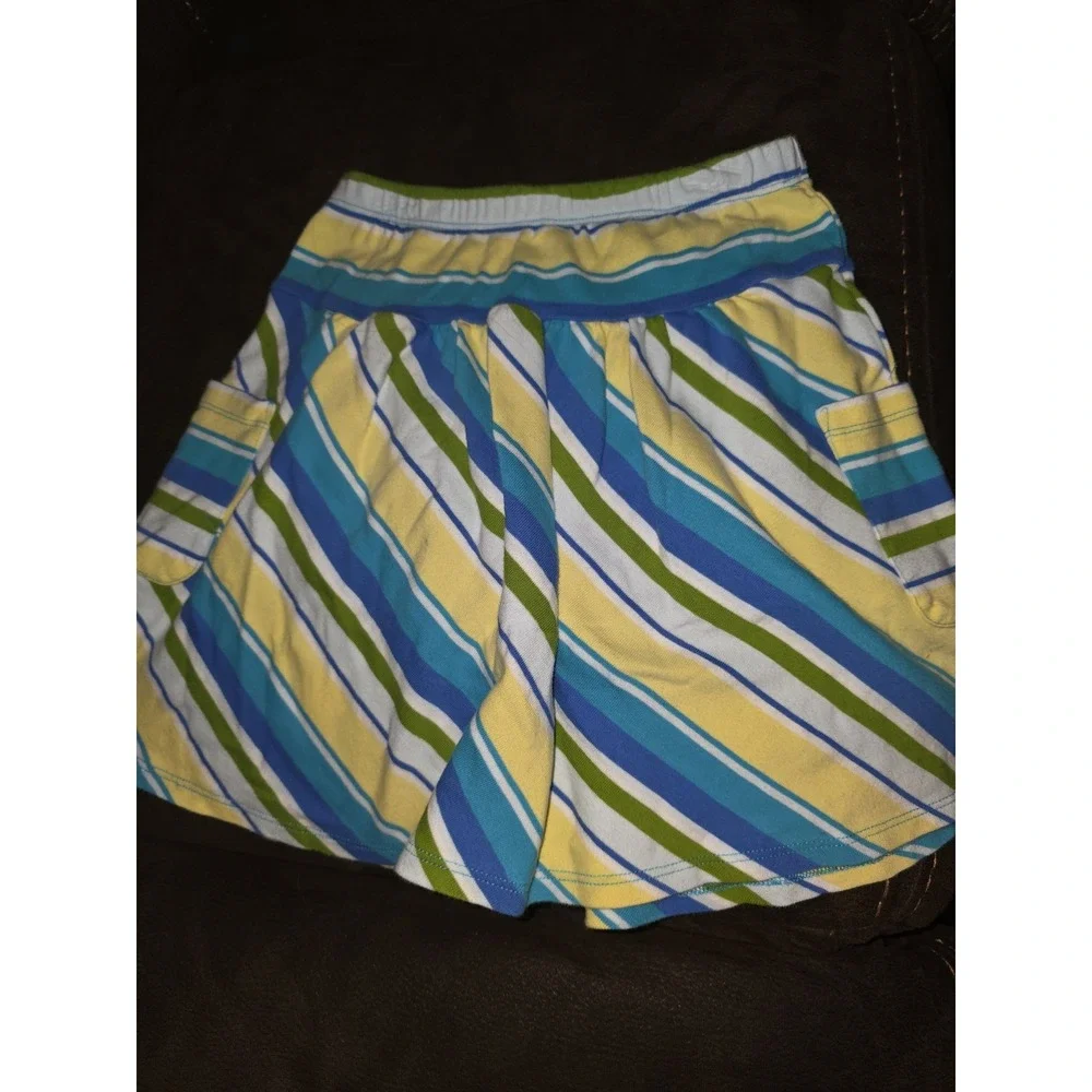 Gymboree sea splash floral top and striped‎ skort size 7 outfit
